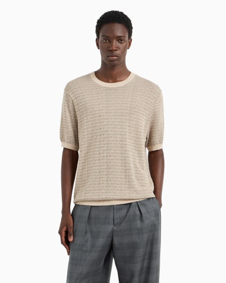 Armani Jersey En Mezcla De Lyocell Con Letras En Intarsia ASV