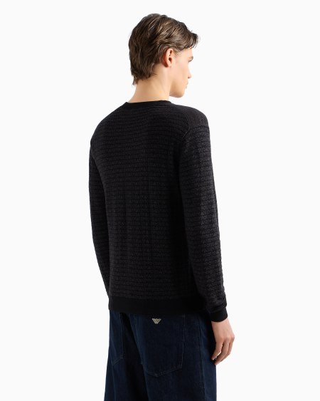 Armani Jersey En Mezcla De Lyocell Con Letras En Intarsia ASV