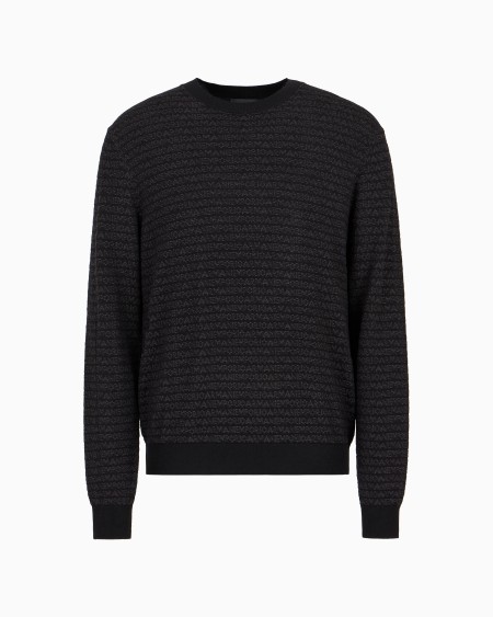 Armani Jersey en mezcla de lyocell con letras en intarsia ASV