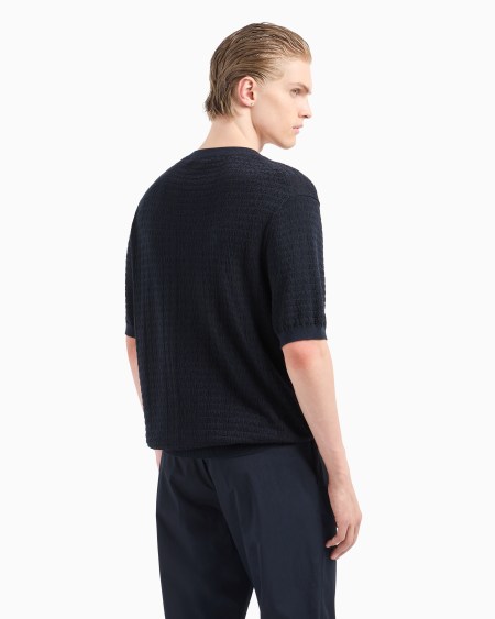 Armani Jersey En Mezcla De Lyocell Con Letras En Intarsia ASV