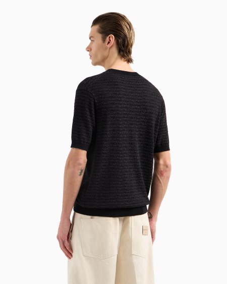 Armani Jersey En Mezcla De Lyocell Con Letras En Intarsia ASV
