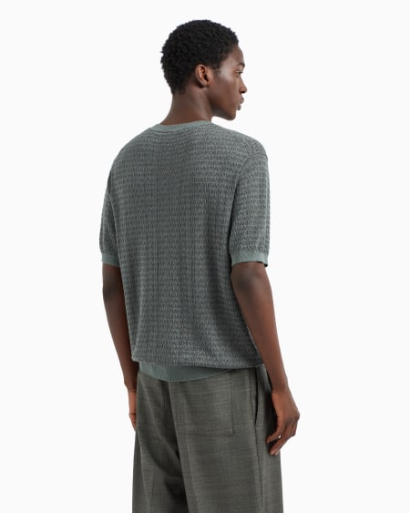 Armani Jersey En Mezcla De Lyocell Con Letras En Intarsia ASV