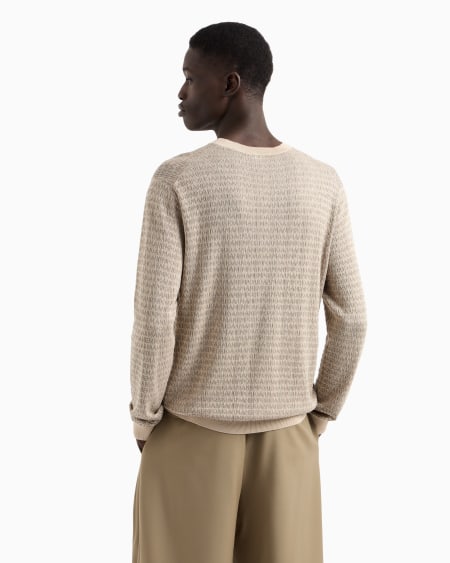 Armani Jersey En Mezcla De Lyocell Con Letras En Intarsia ASV