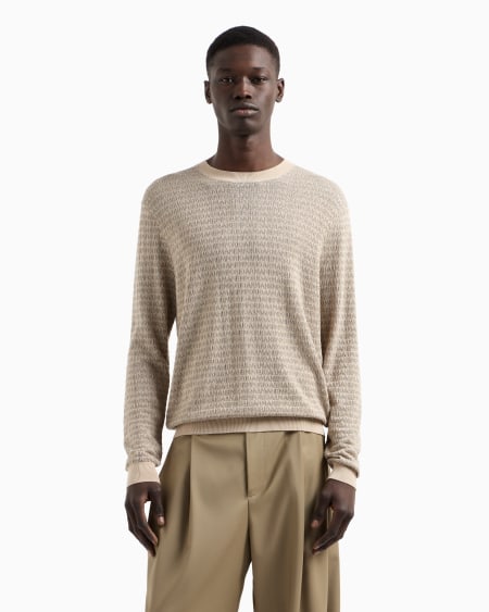 Armani Jersey En Mezcla De Lyocell Con Letras En Intarsia ASV