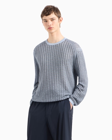 Armani Jersey En Mezcla De Lyocell Con Motivo Ondulado ASV