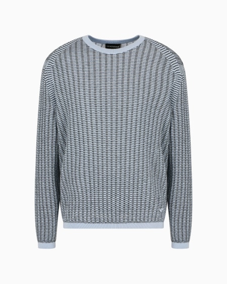 Armani Jersey en mezcla de lyocell con motivo ondulado ASV