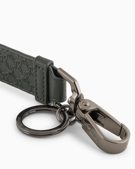Armani Llavero De Piel Con Motivo Integral En Relieve