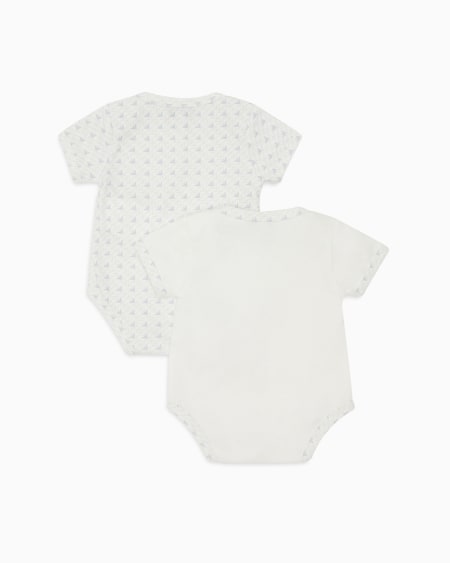 Armani Lot De 2 bodys En Jersey Avec Logo Et Aigles Optiques