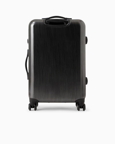 Armani Maleta De Cabina Mediana En ABS Con Ruedas Y Maxiáguila En Relieve