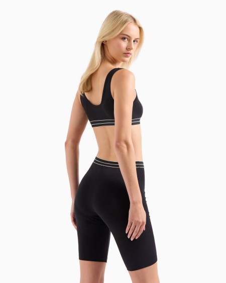 Armani Mallas Cortas De Algodón Orgánico Con Banda Con Logotipo ASV