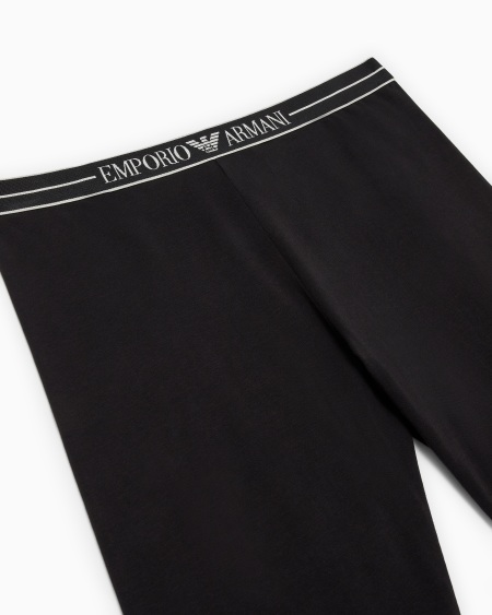 Armani Mallas Cortas De Algodón Orgánico Con Banda Con Logotipo ASV