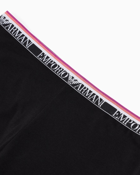 Armani Mallas De Estar Por Casa De Algodón Orgánico Iconic Con Banda Con Logotipo ASV