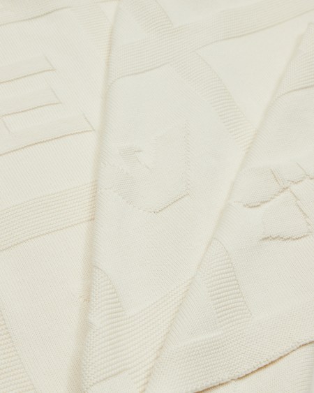 Armani Manta Con Logotipo En Intarsia Y Motivo Tendresse