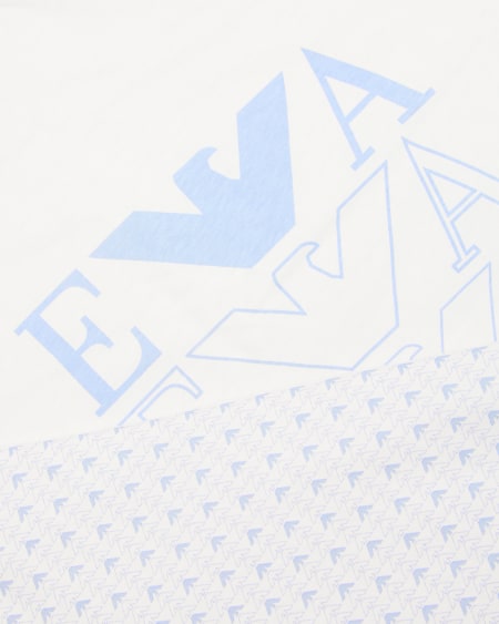 Armani Manta Reversible Con Logotipo Y Estampado De águilas Con Efecto óptico