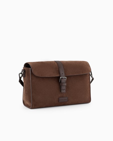 Armani Maxibolso De Mano En Ante Con Hebilla Y Bandolera