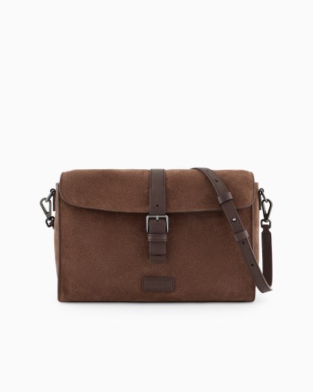 Armani Maxibolso de mano en ante con hebilla y bandolera