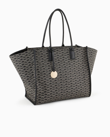 Armani Maxibolso Shopper Con Estampado Integral De Monograma