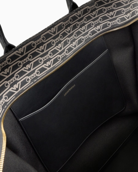 Armani Maxibolso Shopper Con Estampado Integral De Monograma