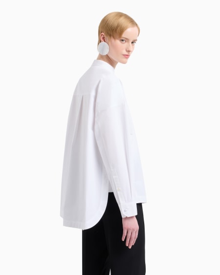 Armani Maxicamisa Con Cuello De Tira De Algodón Esmerilado