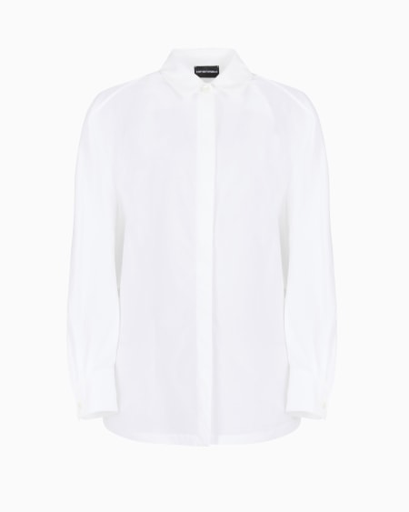 Armani Maxicamisa de popelina con falda en la parte posterior