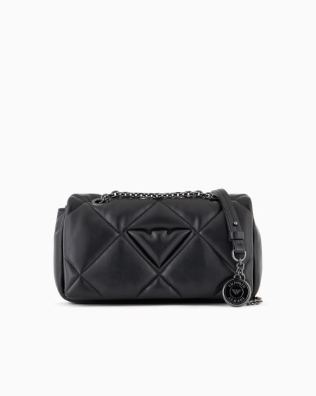 Armani Minibolso bandolera con solapa efecto napa acolchada