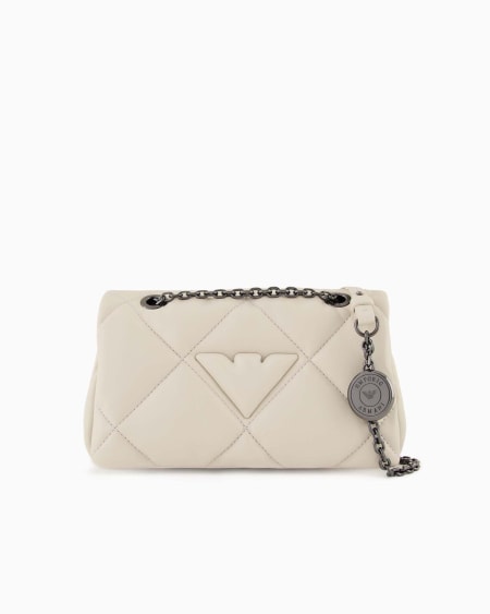 Armani Minibolso bandolera con solapa efecto napa acolchada