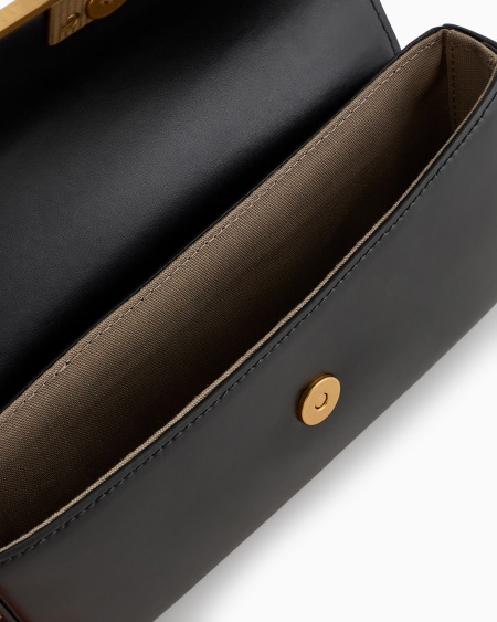 Armani Minibolso Bandolera De Piel Lisa Con Logotipo De águila De Metal