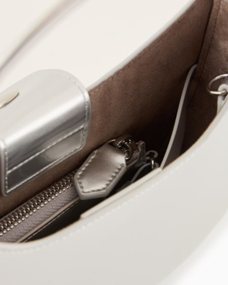 Armani Minibolso Hobo Efecto Charol Con Asa Joya De La Cápsula Moon