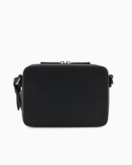 Armani Minifunda Para Cámara De Piel Saffiano Regenerada Con Placa De águila ASV