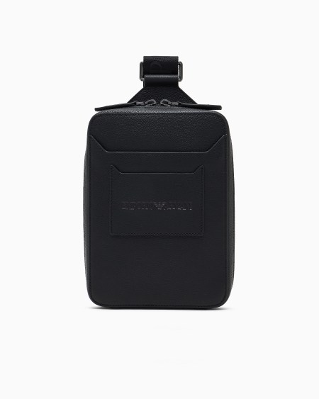 Armani Minimochila de un solo tirante en piel abatanada