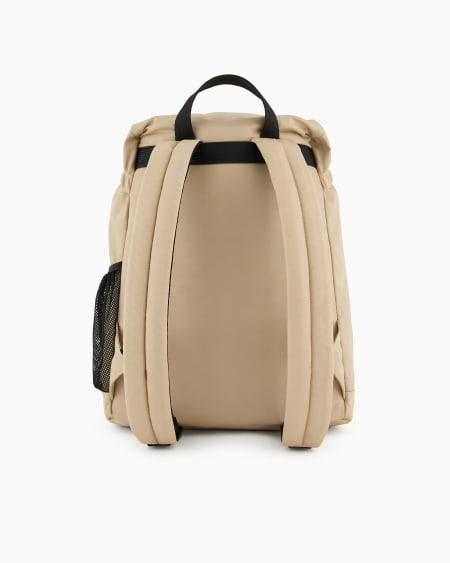 Armani Mochila De Nailon Con Cincha Y Detalle De Cuerda Cruzada