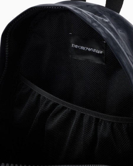 Armani Mochila De Nailon Con Motivo Integral De águila