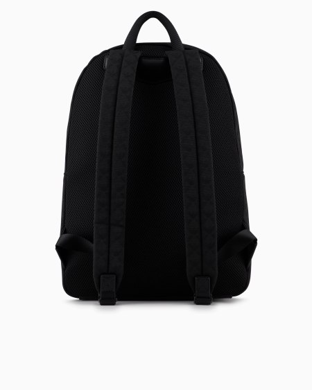 Armani Mochila De Nailon Con Motivo Integral De águila En Tejido Jacquard