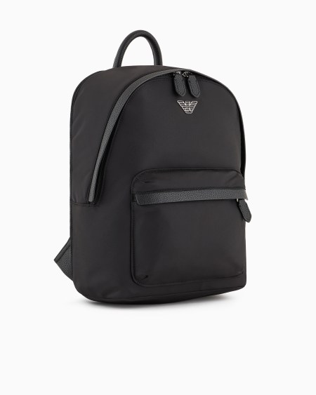 Armani Mochila De Nailon Reciclado Con Placa De águila ASV