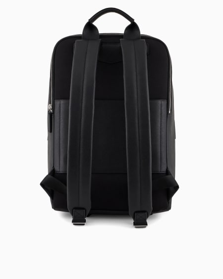 Armani Mochila De Piel Saffiano Regenerada Con Placa De águila ASV