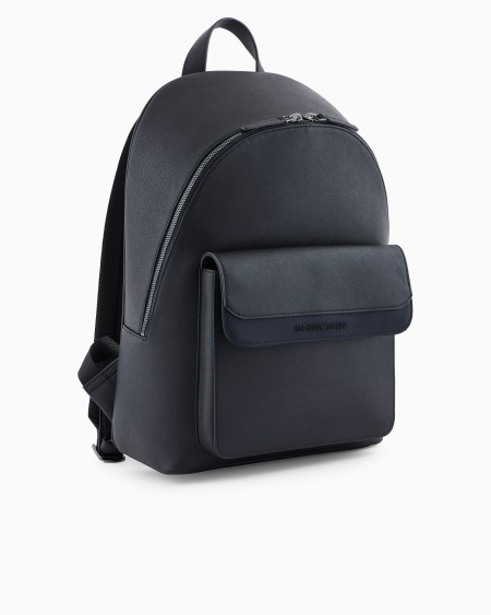 Armani Mochila De Piel Saffiano Regenerada Y Nailon Reciclado ASV