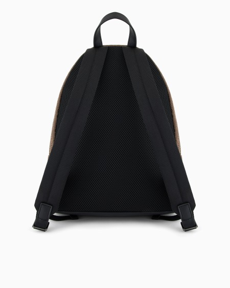 Armani Mochila De Tejido Jacquard Con Inscripción Integral