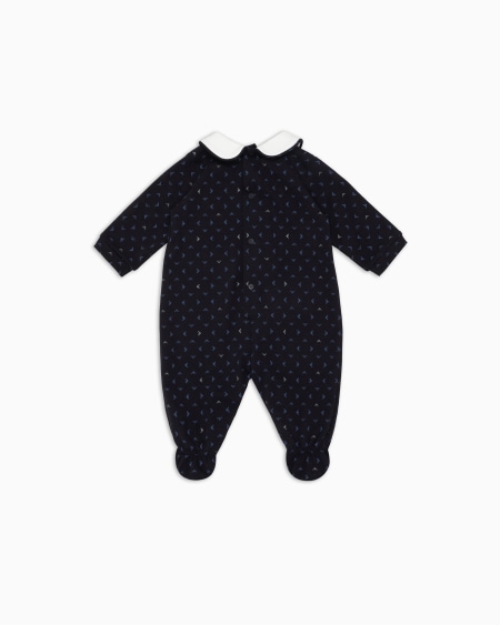 Armani Mono Con Cuello Claudine Y Motivo Integral De águila Con Efecto óptico