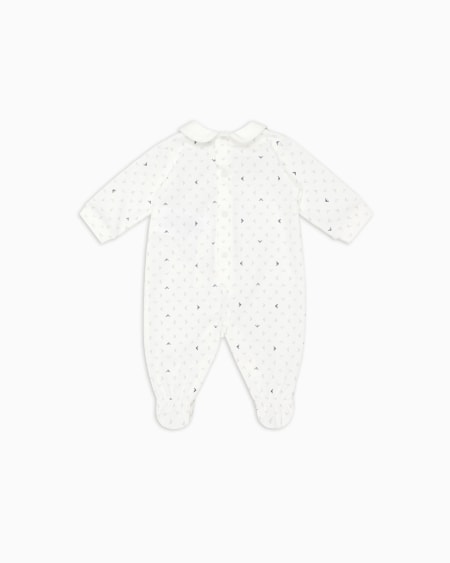 Armani Mono Con Cuello Claudine Y Motivo Integral De águila Con Efecto óptico