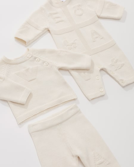 Armani Mono De Punto Con Logotipo En Intarsia Y Motivo Tendresse