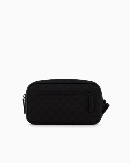 Armani Neceser De Nailon Con Motivo Integral De águila En Tejido Jacquard