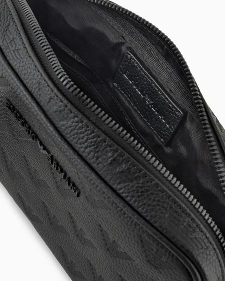 Armani Neceser De Piel Con Motivo Integral De águila En Relieve