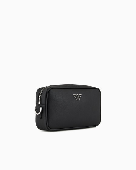 Armani Neceser De Piel Saffiano Regenerada Con Placa De águila ASV