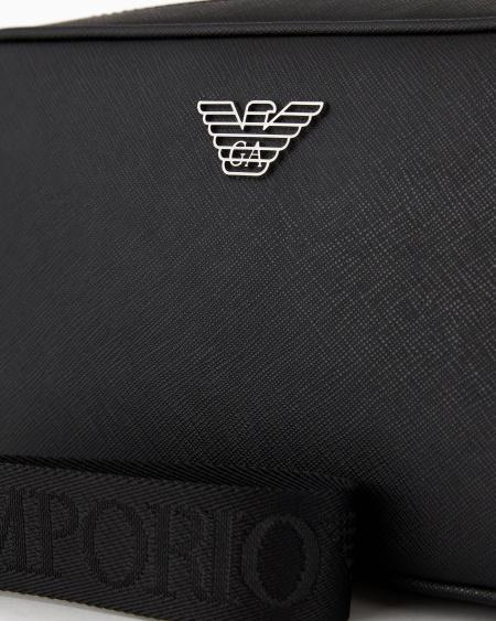 Armani Neceser De Piel Saffiano Regenerada Con Placa De águila ASV