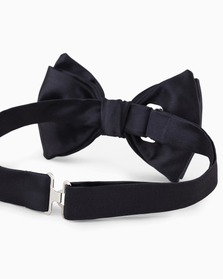 Armani Pajarita Anudada De Seda Pura Microadamascada