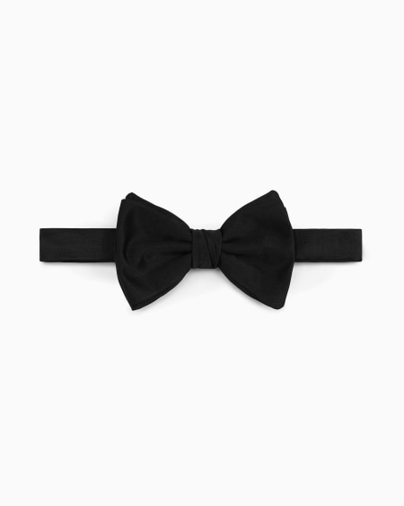 Armani Pajarita anudada de seda pura microadamascada