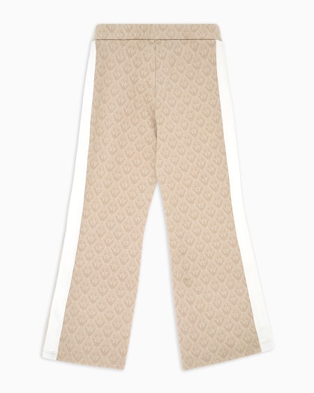 Armani Pantalones acampanados de punto jacquard con motivo integral de águila