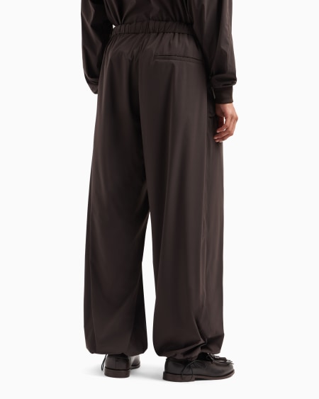Armani Pantalones Anchos Con Cintura Elástica De Nailon Bielástico Superligero