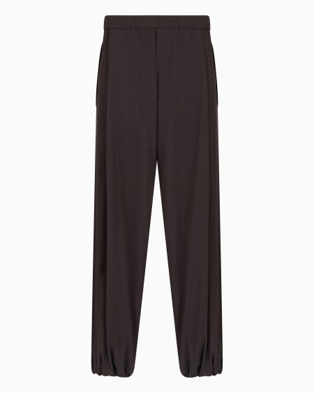 Armani Pantalones anchos con cintura elástica de nailon bielástico superligero