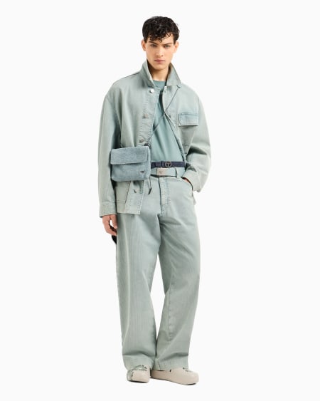 Armani Pantalones Cargo De Canneté Con Efecto Vintage Cápsula Peace ASV